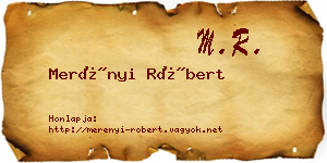 Merényi Róbert névjegykártya